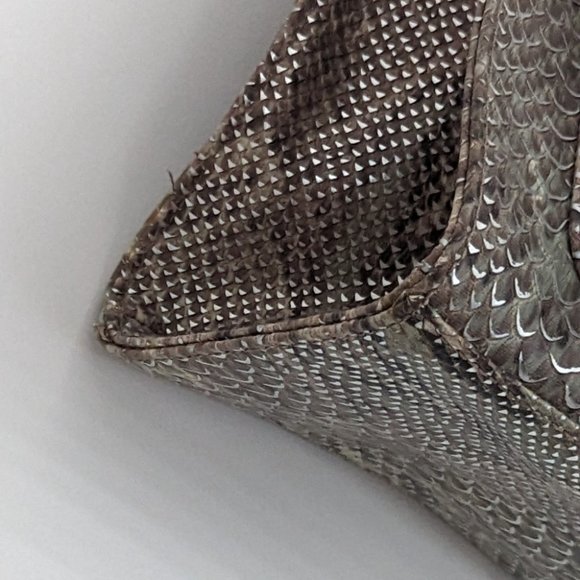 Vintage Snake Skin Pattern Top Handle Bag - Picture 4 of 7